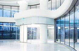 Modern office glass door